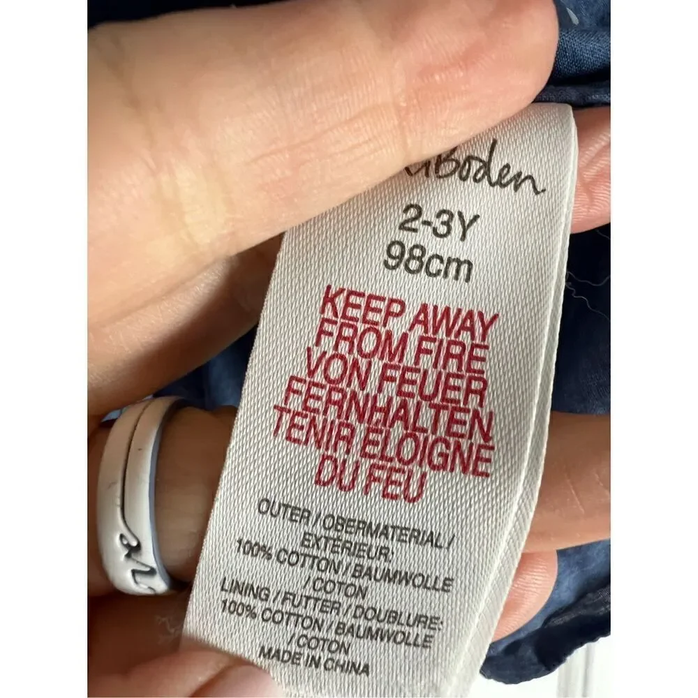 Mini Boden Girls Dot Dress Size 2-3